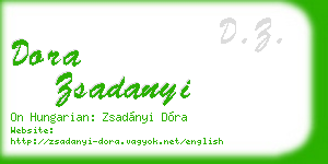 dora zsadanyi business card